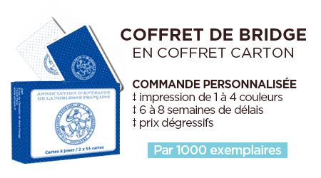 jeux de bridge carton personnalisés